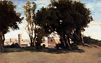 Rome, Coliseum, View from the Farnese Gardens, corot