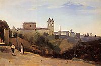 Rome, the Trinita dei Monti View from the Gardens of the Academie de France, c.1827, corot