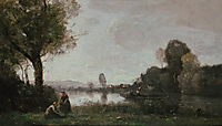 Seine Landscape near Chatou, 1855, corot