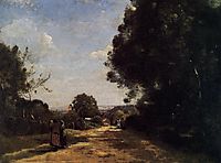 Sevres Brimborion View toward Paris, 1864, corot