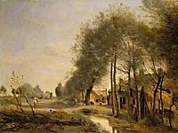 The Sin le Noble Road near Douai, 1873, corot