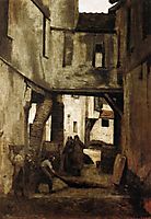 The Tanneries of Mantes, 1873, corot