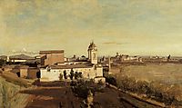 Trinita dei Monti from the Villa Medici, c.1834, corot