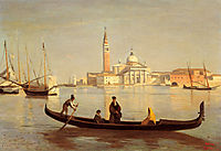 Venice Gondola on Grand Canal, corot