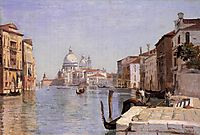 Venice -  View of Campo della Carita looking towards the Dome of the Salute, 1834, corot