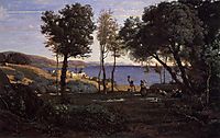 View near Naples, 1841, corot