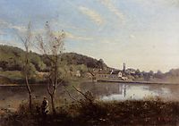 Ville d-Avray, the Large Pond and Villas, c.1855, corot
