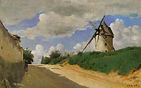 Windmill on the Cote de Picardie, near Versailles, c.1840, corot