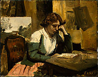 Young Girl Reading, c.1868, corot
