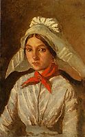 Young Girl with a Large Cap on Her Head, c.1835, corot