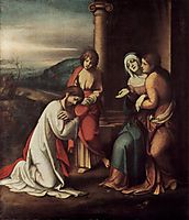 Departure of Christ from Mary, with Mary and Martha, the sisters of Lazarus, 1518, correggio