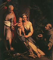 The Rest on the Flight to Egypt with Saint Francis, 1517, correggio