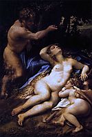 Venus, Satyr and Cupid, 1528, correggio