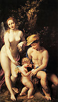 Venus with Mercury and Cupid (The School of Love), c.1525, correggio