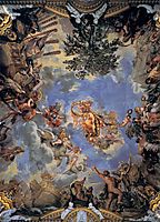Ceiling Fresco with Medici Coat of Arms, 1644, cortona
