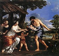 Romulus and Remus Given Shelter by Faustulus, c.1634, cortona