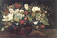 Basket of Flowers, 1863, courbet