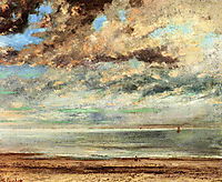 The Beach, Sunset, 1867, courbet