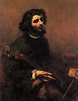 The Cellist, Self Portrait, 1847, courbet