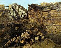Crumbling Rocks, 1864, courbet