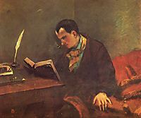 Portrait of Charles Baudelaire, 1849, courbet