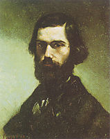 Portrait of Jules Valles , 1865, courbet