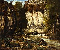 River and Cliff, 1865, courbet
