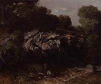 Rocky Landscape with Figure, 1865, courbet