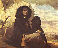 Self-Portrait with a Black Dog, 1841, courbet