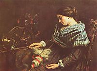 The Sleeping Embroiderer, 1853, courbet