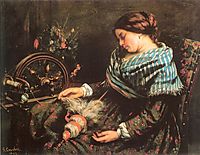 The Sleeping Spinner, 1853, courbet