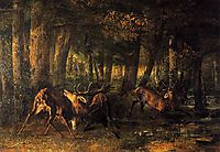 Spring, Stags Fighting, 1861, courbet