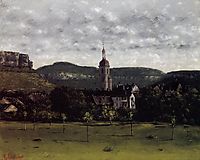 View of Ornans and Its Church Steeple, c.1858, courbet