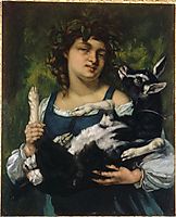 The Village Girl with a Goatling, 1860, courbet