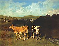 White Bull and Blond Heifer, 1851, courbet