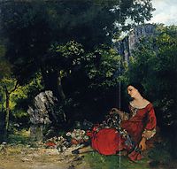 Woman with Garland, 1856, courbet