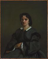 Woman with gloves, 1858, courbet