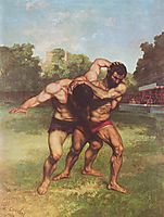 The Wrestlers, 1853, courbet