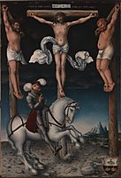 The Crucifixion with the Converted Centurion, 1538, cranach