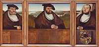 Electors of Saxony: Friedrich the Wise, Johann the Steadfast and Johann Friedrich the Magnanimous, 1532, cranach