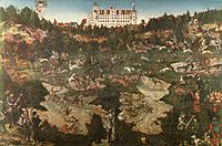 Hunt in Honour of Charles V at the Castle of Torgau, 1544, cranach