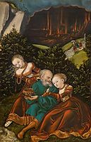 Lot and his daughters, 1528, cranach