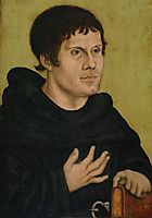 Portrait of Martin Luther as an Augustinian Monk, c.1523, cranach