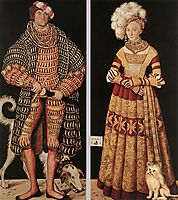 Portraits of Henry the Pious, Duke of Saxony and his wife Katharina von Mecklenburg, 1514, cranach