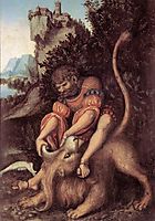 Samson-s Fight with the Lion, 1525, cranach