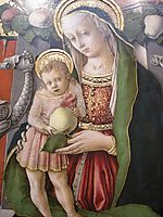 Madonna Enthroned with Donor (detail), crivelli