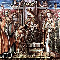 Virgin and Child Enthroned with Saints, c.1488, crivelli