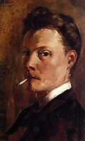 Self-Portrait with Cigarette, 1880, cross