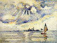 Sunset on the Lagoon, Venice, c.1904, cross