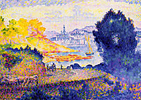View of Menton, 1902, cross